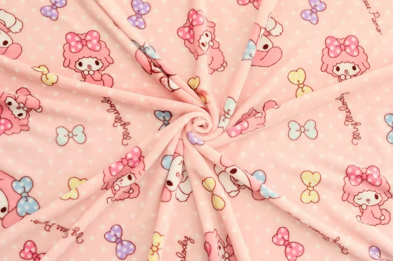 Cartoon Hello Kitty Plüschdecke Anime Flanell Kissenbezug Kawaii Sanrio Zimmerdekor Nickerchen Klimaanlage QuiltFeines Geschenk für Mädchen