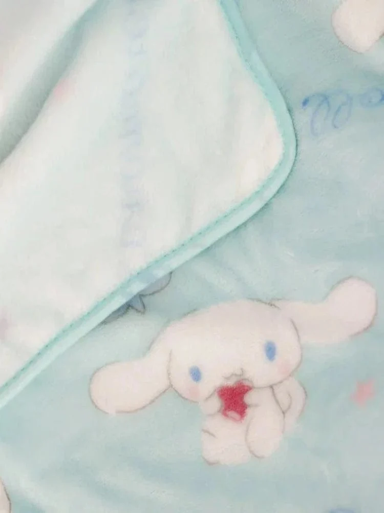 Cartoon Hello Kitty Plüschdecke Anime Flanell Kissenbezug Kawaii Sanrio Zimmerdekor Nickerchen Klimaanlage QuiltFeines Geschenk für Mädchen