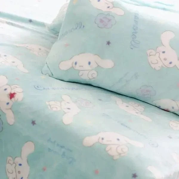 Cartoon Hello Kitty Plüschdecke Anime Flanell Kissenbezug Kawaii Sanrio Zimmerdekor Nickerchen Klimaanlage QuiltFeines Geschenk für Mädchen