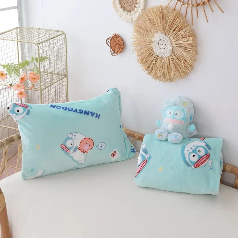 Cartoon Hello Kitty Plüschdecke Anime Flanell Kissenbezug Kawaii Sanrio Zimmerdekor Nickerchen Klimaanlage QuiltFeines Geschenk für Mädchen