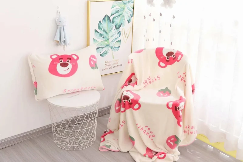 Cartoon Hello Kitty Plüschdecke Anime Flanell Kissenbezug Kawaii Sanrio Zimmerdekor Nickerchen Klimaanlage QuiltFeines Geschenk für Mädchen