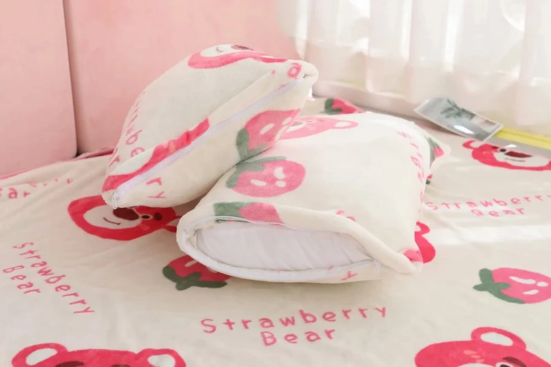 Cartoon Hello Kitty Plüschdecke Anime Flanell Kissenbezug Kawaii Sanrio Zimmerdekor Nickerchen Klimaanlage QuiltFeines Geschenk für Mädchen