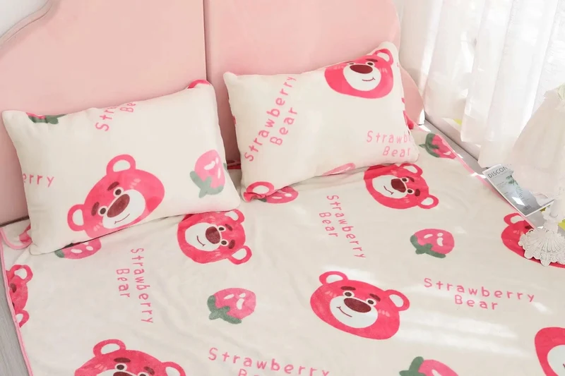 Cartoon Hello Kitty Plüschdecke Anime Flanell Kissenbezug Kawaii Sanrio Zimmerdekor Nickerchen Klimaanlage QuiltFeines Geschenk für Mädchen