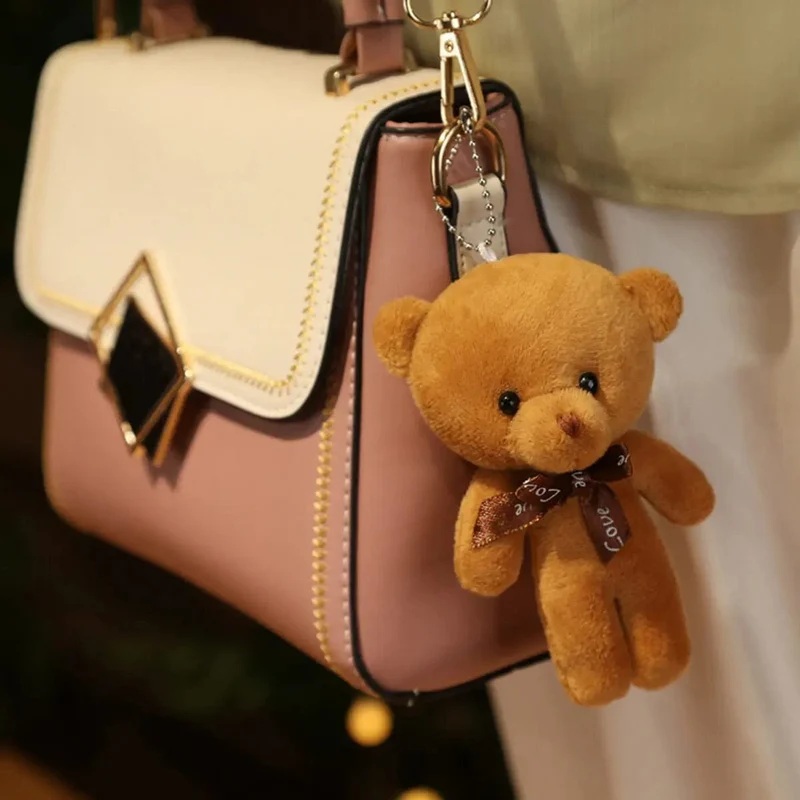 5/52 stücke Bears Gefüllte Plüsch Spielzeug Mini Bär Puppe Spielzeug Schlüsselbund Tasche Anhänger Hochzeit Dekoration Kinder Geburtstag Party Geschenke