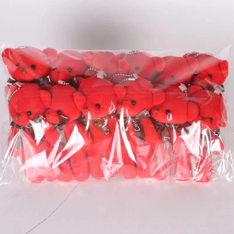 5/52 stücke Bears Gefüllte Plüsch Spielzeug Mini Bär Puppe Spielzeug Schlüsselbund Tasche Anhänger Hochzeit Dekoration Kinder Geburtstag Party Geschenke
