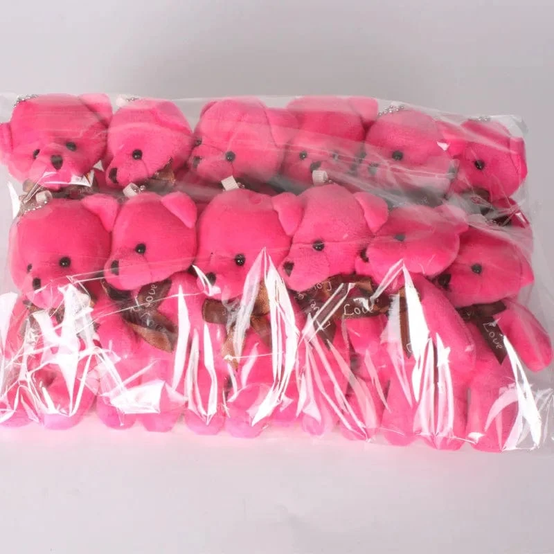 5/52 stücke Bears Gefüllte Plüsch Spielzeug Mini Bär Puppe Spielzeug Schlüsselbund Tasche Anhänger Hochzeit Dekoration Kinder Geburtstag Party Geschenke