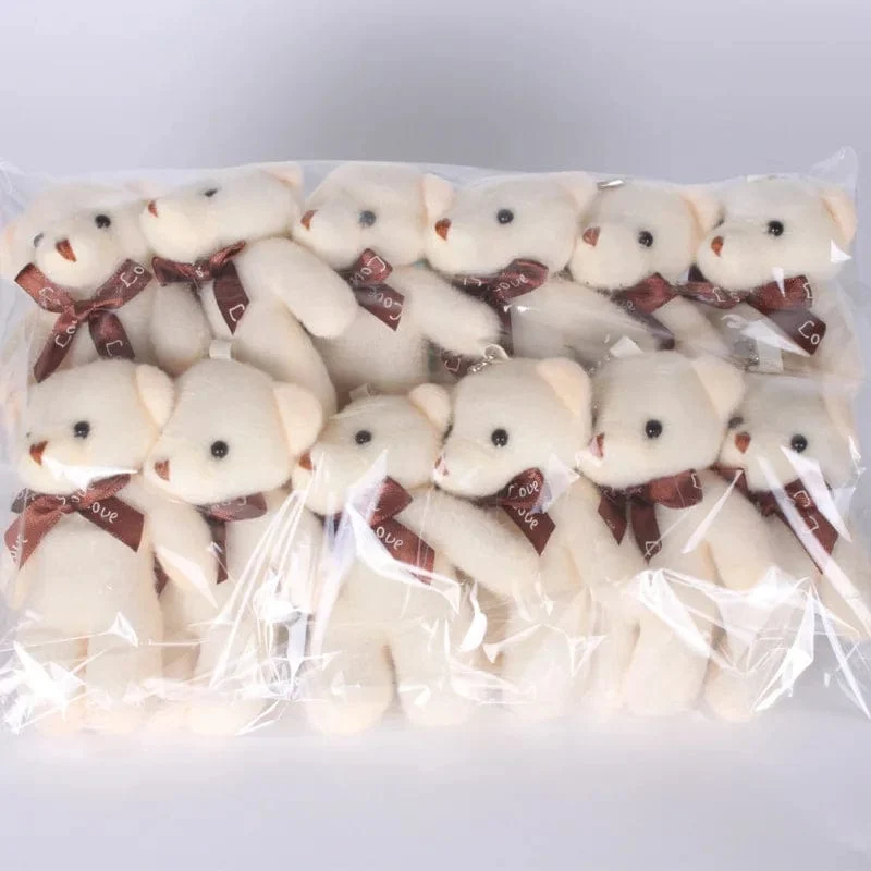 5/52 stücke Bears Gefüllte Plüsch Spielzeug Mini Bär Puppe Spielzeug Schlüsselbund Tasche Anhänger Hochzeit Dekoration Kinder Geburtstag Party Geschenke