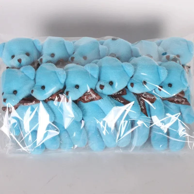 5/52 stücke Bears Gefüllte Plüsch Spielzeug Mini Bär Puppe Spielzeug Schlüsselbund Tasche Anhänger Hochzeit Dekoration Kinder Geburtstag Party Geschenke