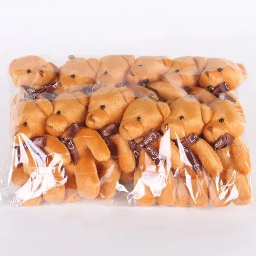 5/52 stücke Bears Gefüllte Plüsch Spielzeug Mini Bär Puppe Spielzeug Schlüsselbund Tasche Anhänger Hochzeit Dekoration Kinder Geburtstag Party Geschenke