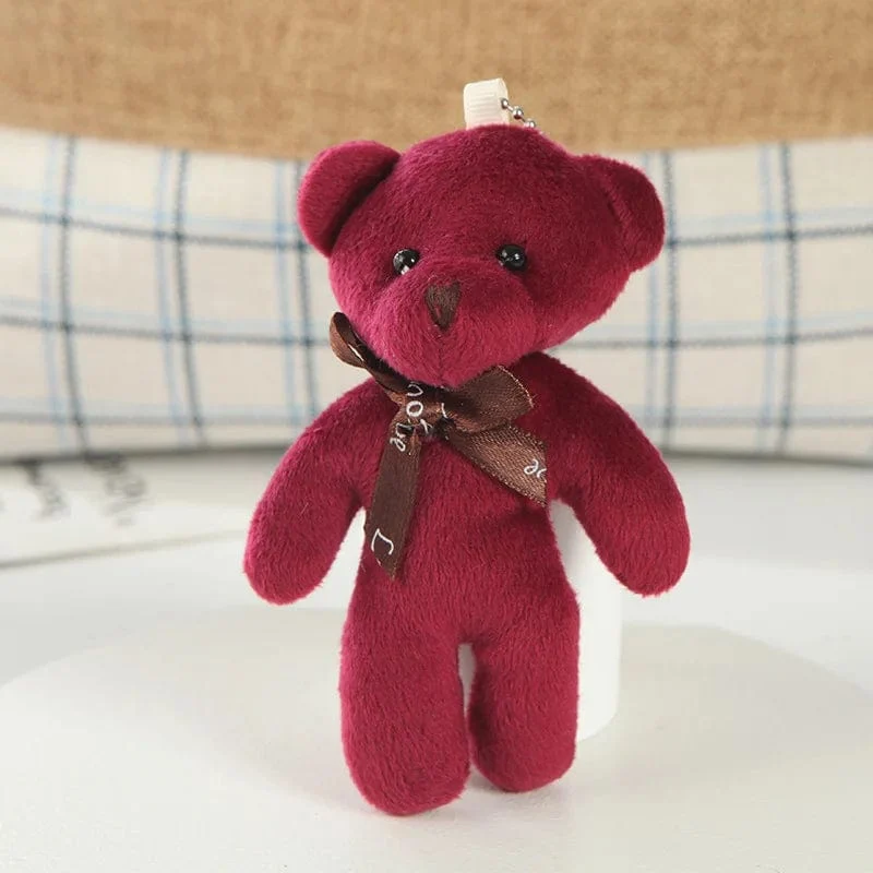 5/52 stücke Bears Gefüllte Plüsch Spielzeug Mini Bär Puppe Spielzeug Schlüsselbund Tasche Anhänger Hochzeit Dekoration Kinder Geburtstag Party Geschenke