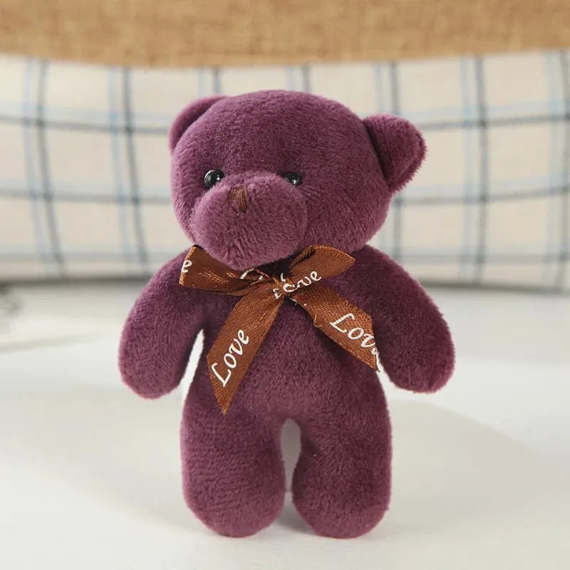5/52 stücke Bears Gefüllte Plüsch Spielzeug Mini Bär Puppe Spielzeug Schlüsselbund Tasche Anhänger Hochzeit Dekoration Kinder Geburtstag Party Geschenke
