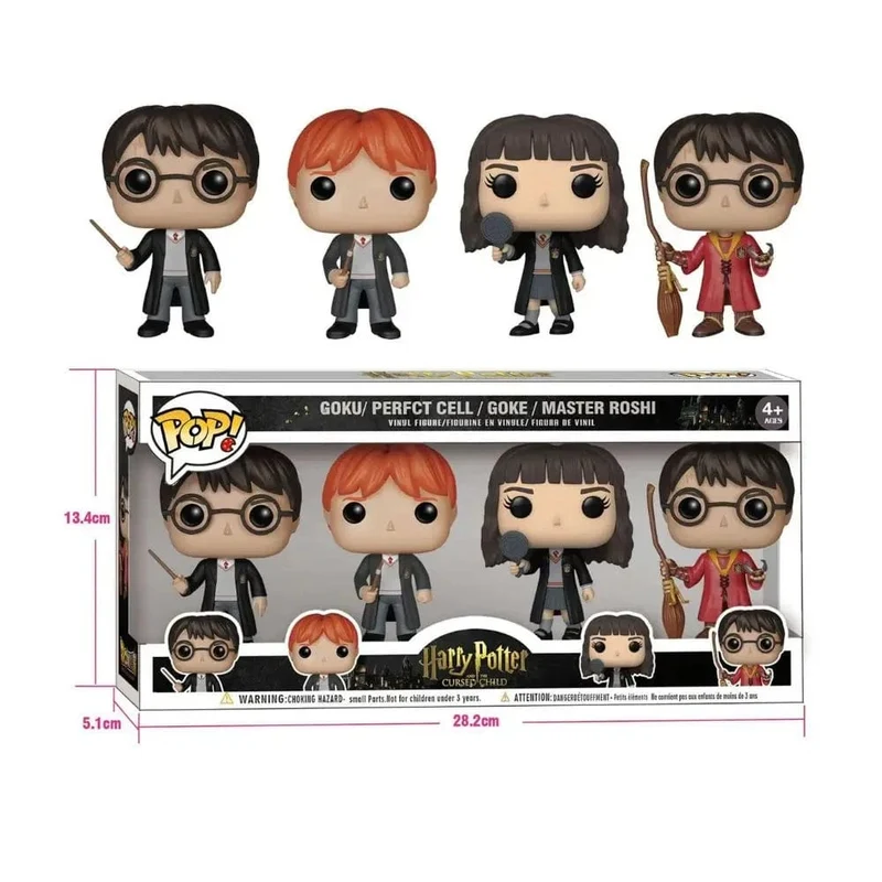 4pcsFigure HarridPotter Ron Hermine Snape Dobby Luna Lord Voldemort Soul Eating Vinyl Action Figure Sammlung Modell Spielzeug Geschenke