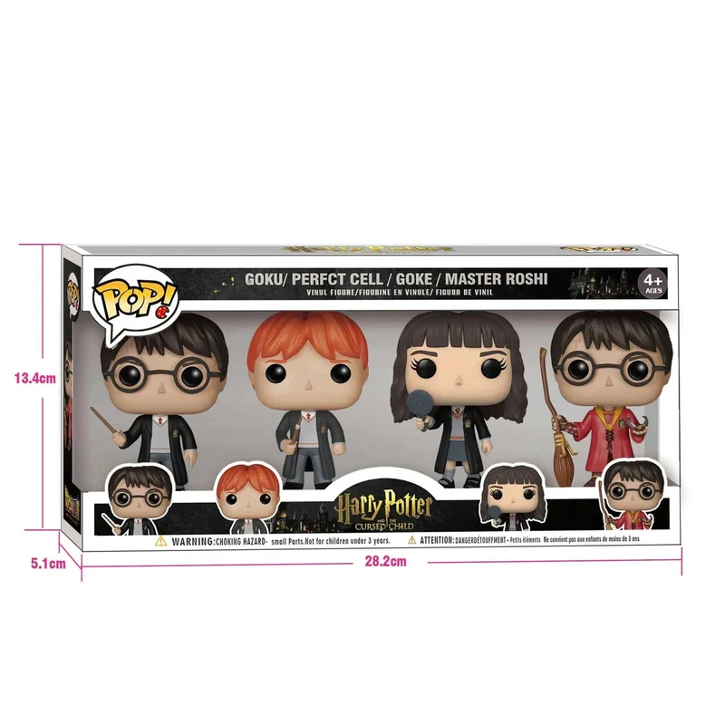 4pcsFigure HarridPotter Ron Hermine Snape Dobby Luna Lord Voldemort Soul Eating Vinyl Action Figure Sammlung Modell Spielzeug Geschenke