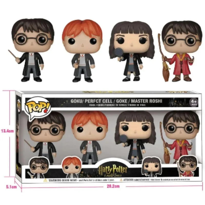 4pcsFigure HarridPotter Ron Hermine Snape Dobby Luna Lord Voldemort Soul Eating Vinyl Action Figure Sammlung Modell Spielzeug Geschenke