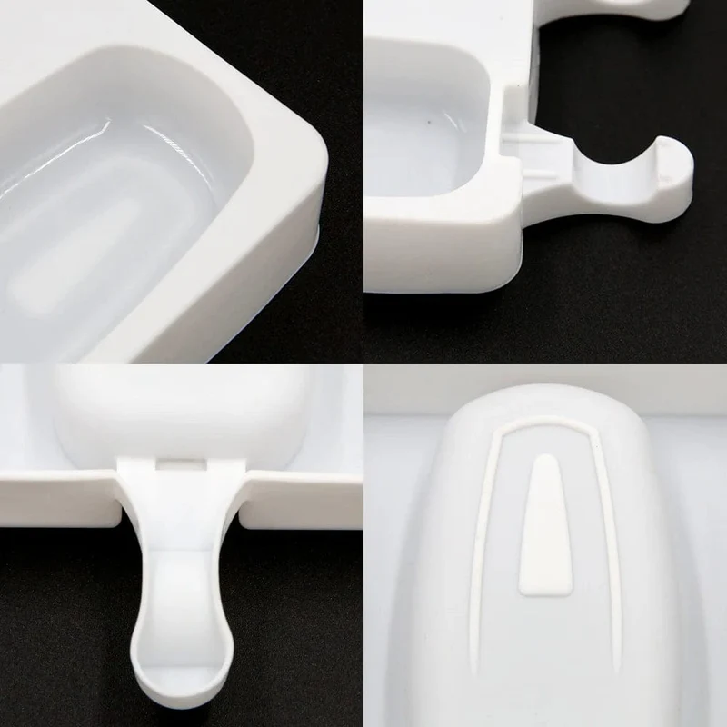 4 Zellen/8 Zellen Sommer Eis Silikonform DIY Eis am Stiel Maker Gefrierschrank Fruchtsaft Eis am Stiel Form Eiswürfelschale Kuchen Backform