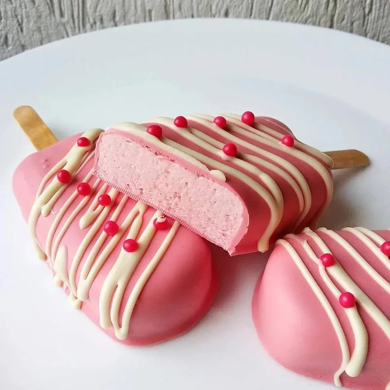 4 Zellen/8 Zellen Sommer Eis Silikonform DIY Eis am Stiel Maker Gefrierschrank Fruchtsaft Eis am Stiel Form Eiswürfelschale Kuchen Backform