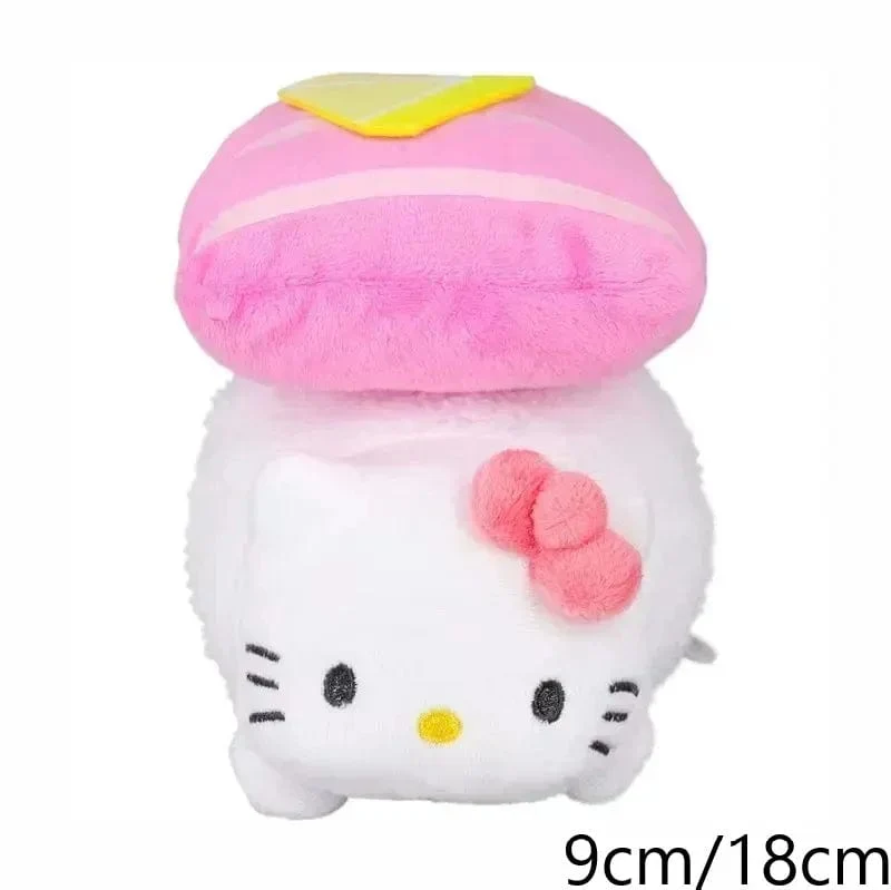 Sanrio Plüschtiere Kawaii Hello Kitty My Melody Zimmerdekor Kuromi Plüschtier Cinnamoroll Puppe Plüsch-Schlüsselanhänger für Weihnachtsgeschenke