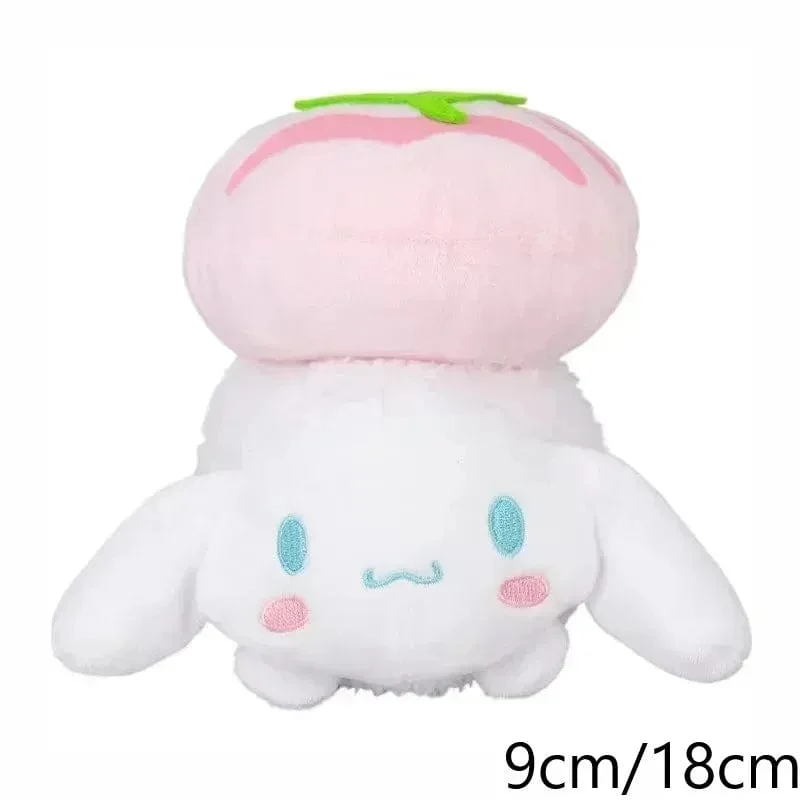 Sanrio Plüschtiere Kawaii Hello Kitty My Melody Zimmerdekor Kuromi Plüschtier Cinnamoroll Puppe Plüsch-Schlüsselanhänger für Weihnachtsgeschenke