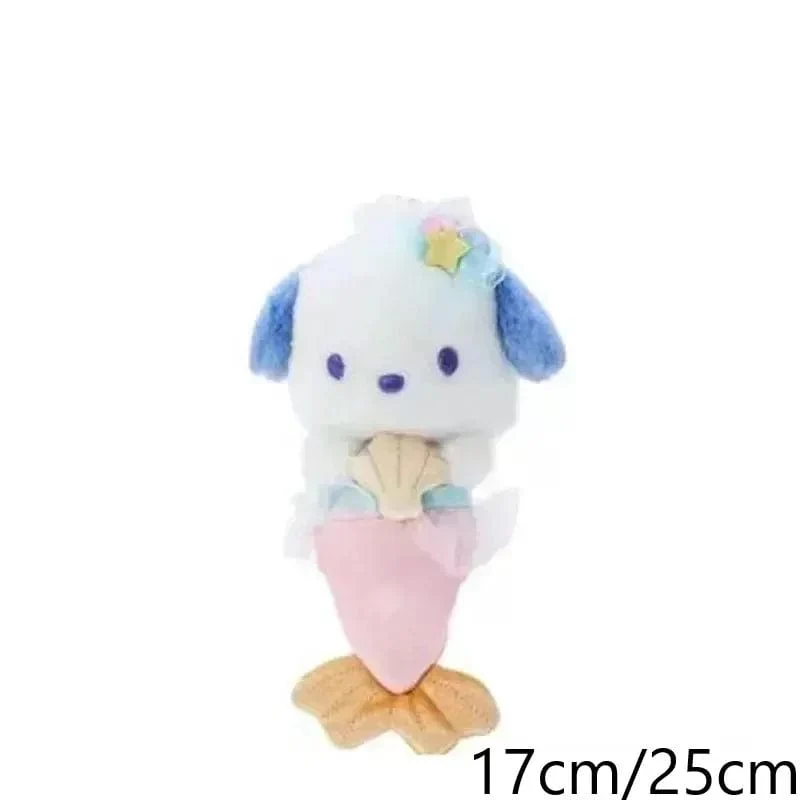 Sanrio Plüschtiere Kawaii Hello Kitty My Melody Zimmerdekor Kuromi Plüschtier Cinnamoroll Puppe Plüsch-Schlüsselanhänger für Weihnachtsgeschenke