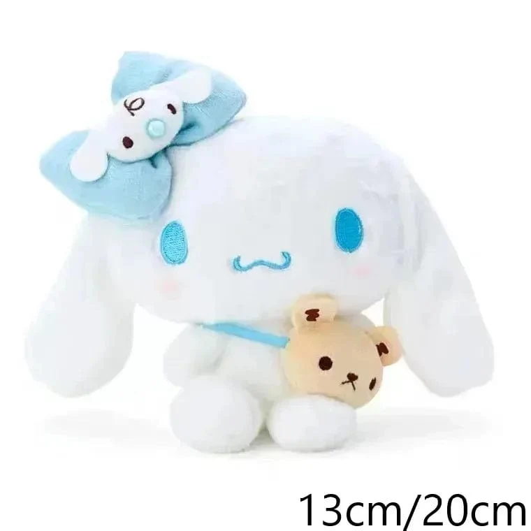 Sanrio Plüschtiere Kawaii Hello Kitty My Melody Zimmerdekor Kuromi Plüschtier Cinnamoroll Puppe Plüsch-Schlüsselanhänger für Weihnachtsgeschenke