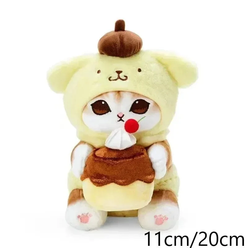 Sanrio Plüschtiere Kawaii Hello Kitty My Melody Zimmerdekor Kuromi Plüschtier Cinnamoroll Puppe Plüsch-Schlüsselanhänger für Weihnachtsgeschenke