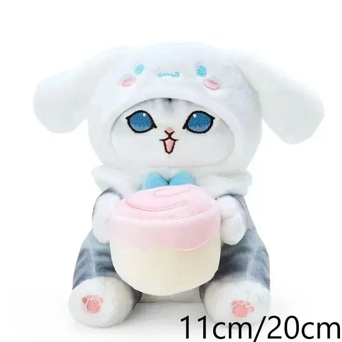 Sanrio Plüschtiere Kawaii Hello Kitty My Melody Zimmerdekor Kuromi Plüschtier Cinnamoroll Puppe Plüsch-Schlüsselanhänger für Weihnachtsgeschenke