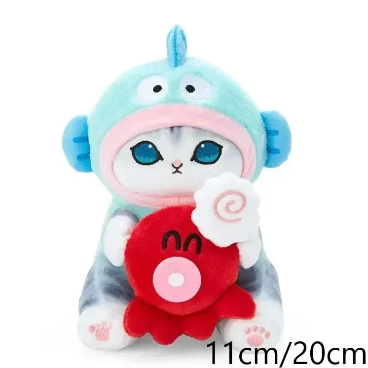 Sanrio Plüschtiere Kawaii Hello Kitty My Melody Zimmerdekor Kuromi Plüschtier Cinnamoroll Puppe Plüsch-Schlüsselanhänger für Weihnachtsgeschenke
