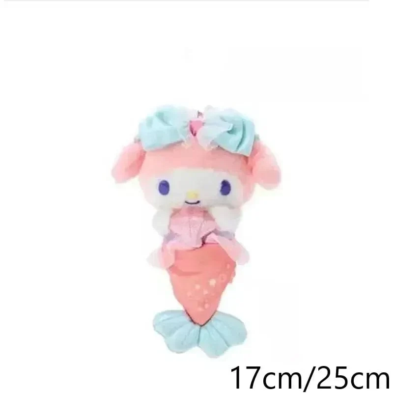 Sanrio Plüschtiere Kawaii Hello Kitty My Melody Zimmerdekor Kuromi Plüschtier Cinnamoroll Puppe Plüsch-Schlüsselanhänger für Weihnachtsgeschenke