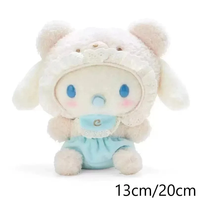 Sanrio Plüschtiere Kawaii Hello Kitty My Melody Zimmerdekor Kuromi Plüschtier Cinnamoroll Puppe Plüsch-Schlüsselanhänger für Weihnachtsgeschenke