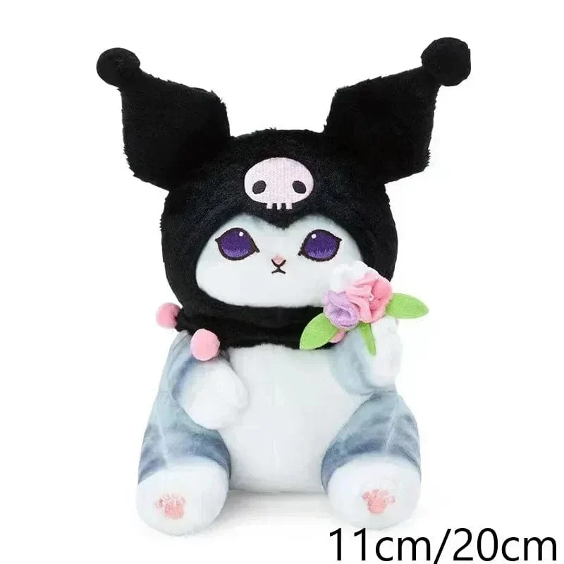 Sanrio Plüschtiere Kawaii Hello Kitty My Melody Zimmerdekor Kuromi Plüschtier Cinnamoroll Puppe Plüsch-Schlüsselanhänger für Weihnachtsgeschenke