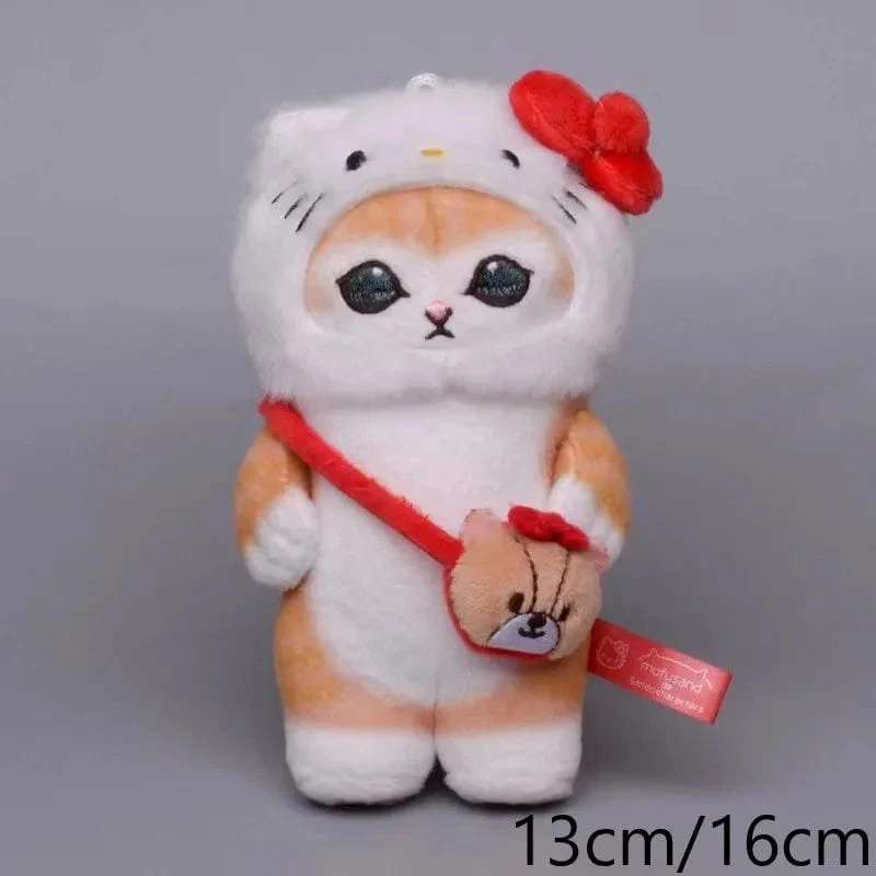 Sanrio Plüschtiere Kawaii Hello Kitty My Melody Zimmerdekor Kuromi Plüschtier Cinnamoroll Puppe Plüsch-Schlüsselanhänger für Weihnachtsgeschenke