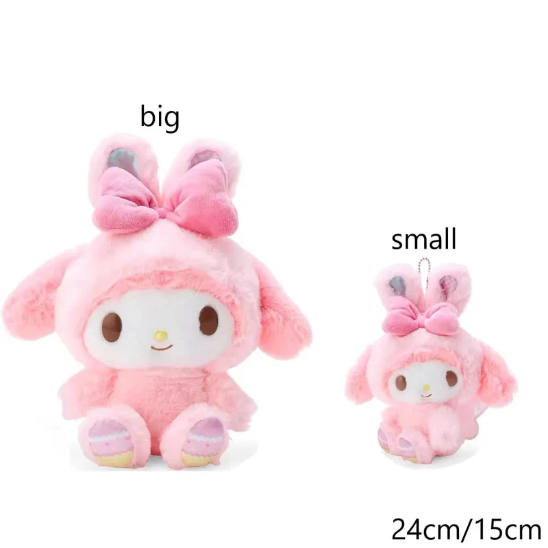 Sanrio Plüschtiere Kawaii Hello Kitty My Melody Zimmerdekor Kuromi Plüschtier Cinnamoroll Puppe Plüsch-Schlüsselanhänger für Weihnachtsgeschenke
