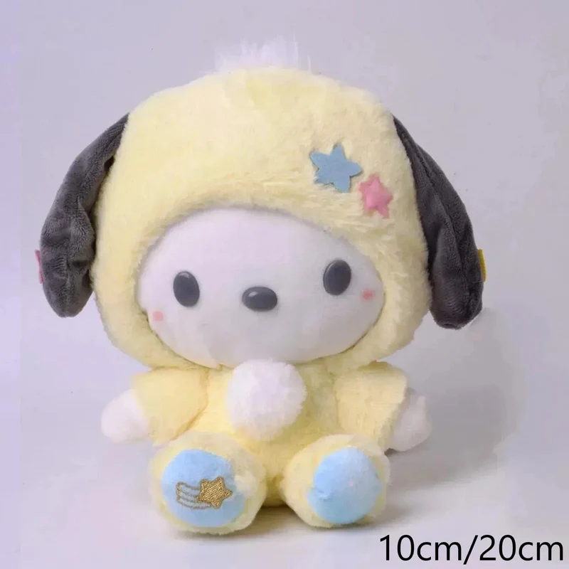 Sanrio Plüschtiere Kawaii Hello Kitty My Melody Zimmerdekor Kuromi Plüschtier Cinnamoroll Puppe Plüsch-Schlüsselanhänger für Weihnachtsgeschenke