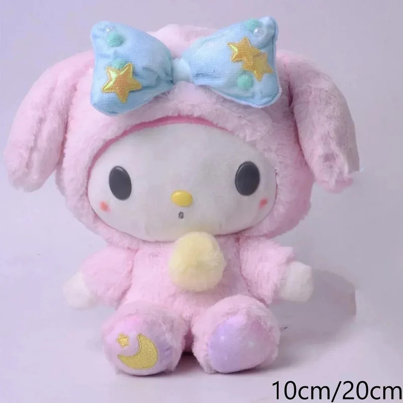 Sanrio Plüschtiere Kawaii Hello Kitty My Melody Zimmerdekor Kuromi Plüschtier Cinnamoroll Puppe Plüsch-Schlüsselanhänger für Weihnachtsgeschenke