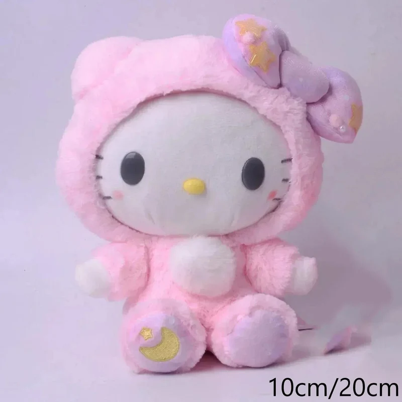 Sanrio Plüschtiere Kawaii Hello Kitty My Melody Zimmerdekor Kuromi Plüschtier Cinnamoroll Puppe Plüsch-Schlüsselanhänger für Weihnachtsgeschenke