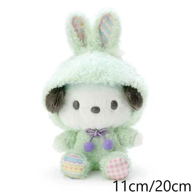 Sanrio Plüschtiere Kawaii Hello Kitty My Melody Zimmerdekor Kuromi Plüschtier Cinnamoroll Puppe Plüsch-Schlüsselanhänger für Weihnachtsgeschenke