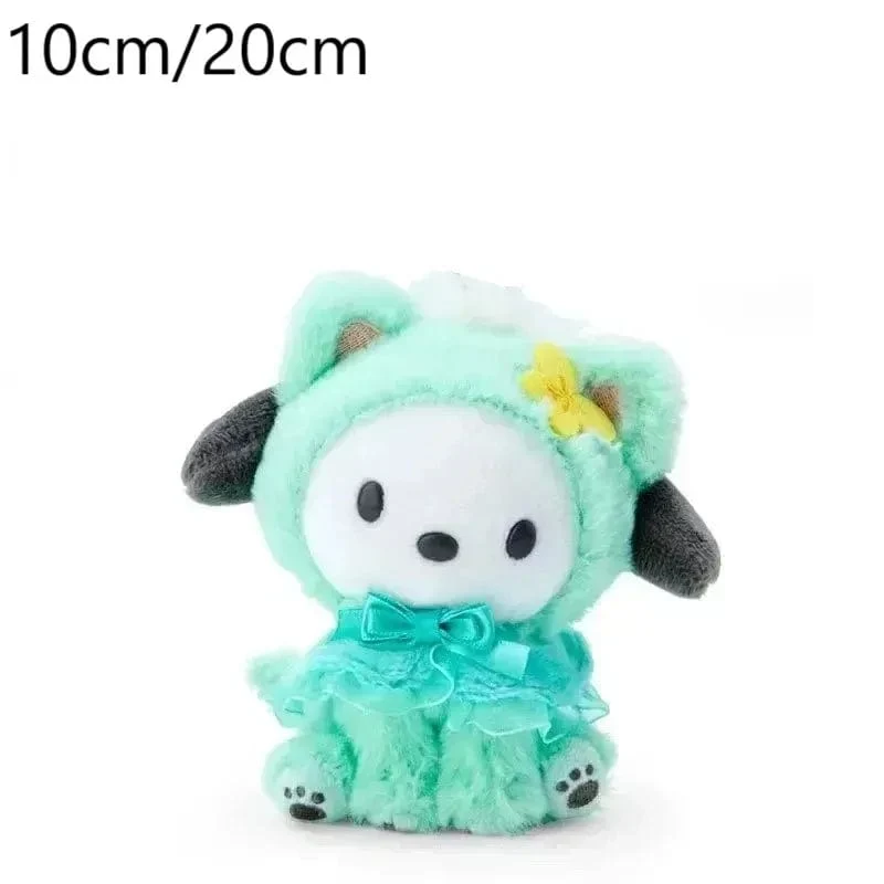 Sanrio Plüschtiere Kawaii Hello Kitty My Melody Zimmerdekor Kuromi Plüschtier Cinnamoroll Puppe Plüsch-Schlüsselanhänger für Weihnachtsgeschenke