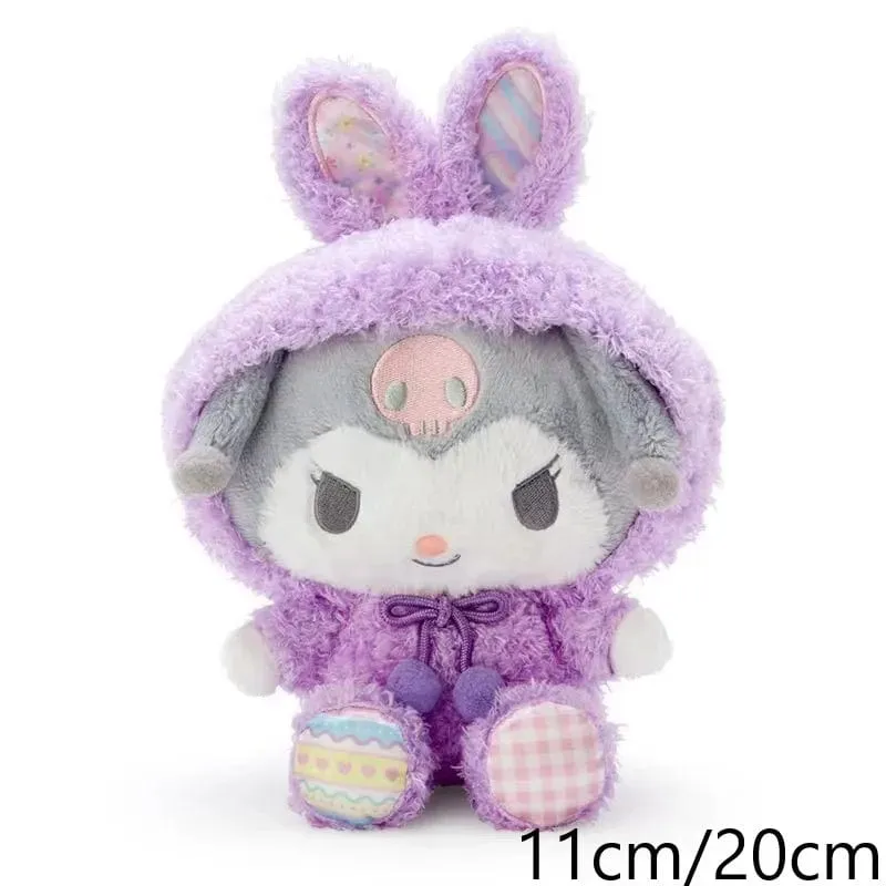 Sanrio Plüschtiere Kawaii Hello Kitty My Melody Zimmerdekor Kuromi Plüschtier Cinnamoroll Puppe Plüsch-Schlüsselanhänger für Weihnachtsgeschenke