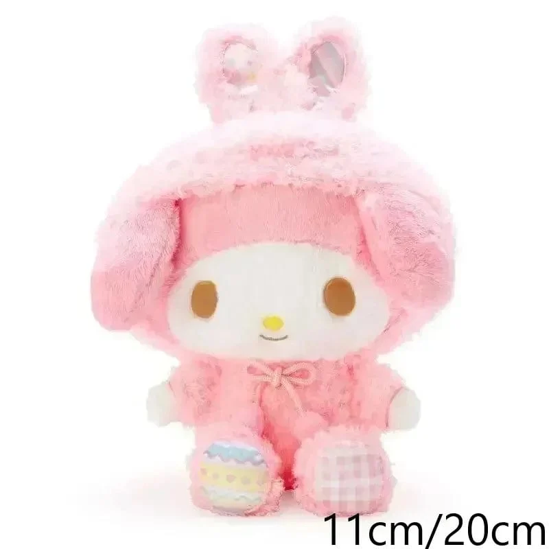 Sanrio Plüschtiere Kawaii Hello Kitty My Melody Zimmerdekor Kuromi Plüschtier Cinnamoroll Puppe Plüsch-Schlüsselanhänger für Weihnachtsgeschenke