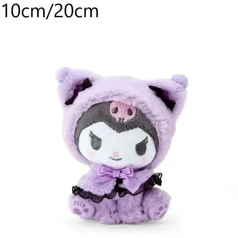 Sanrio Plüschtiere Kawaii Hello Kitty My Melody Zimmerdekor Kuromi Plüschtier Cinnamoroll Puppe Plüsch-Schlüsselanhänger für Weihnachtsgeschenke