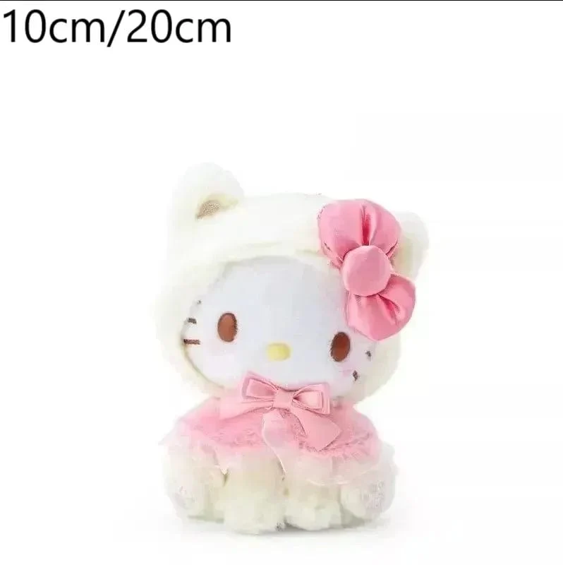 Sanrio Plüschtiere Kawaii Hello Kitty My Melody Zimmerdekor Kuromi Plüschtier Cinnamoroll Puppe Plüsch-Schlüsselanhänger für Weihnachtsgeschenke