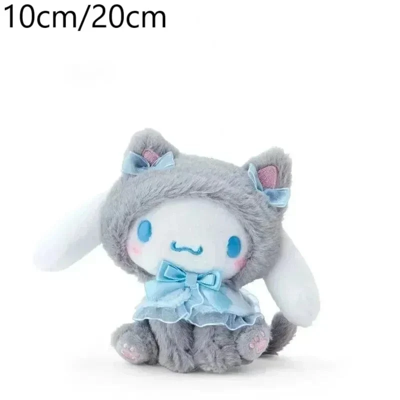 Sanrio Plüschtiere Kawaii Hello Kitty My Melody Zimmerdekor Kuromi Plüschtier Cinnamoroll Puppe Plüsch-Schlüsselanhänger für Weihnachtsgeschenke