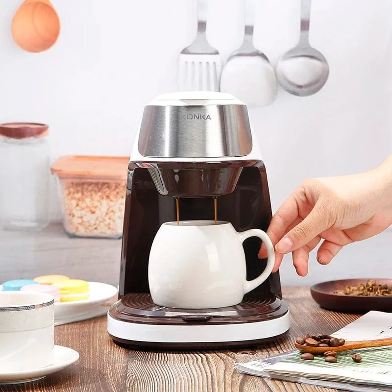 Mini Elektrische Filterkaffeemaschine Amerikanische Filterkaffeemaschine Ein-Knopf-Bedienung Kaffeemaschine Kaffee-Tools