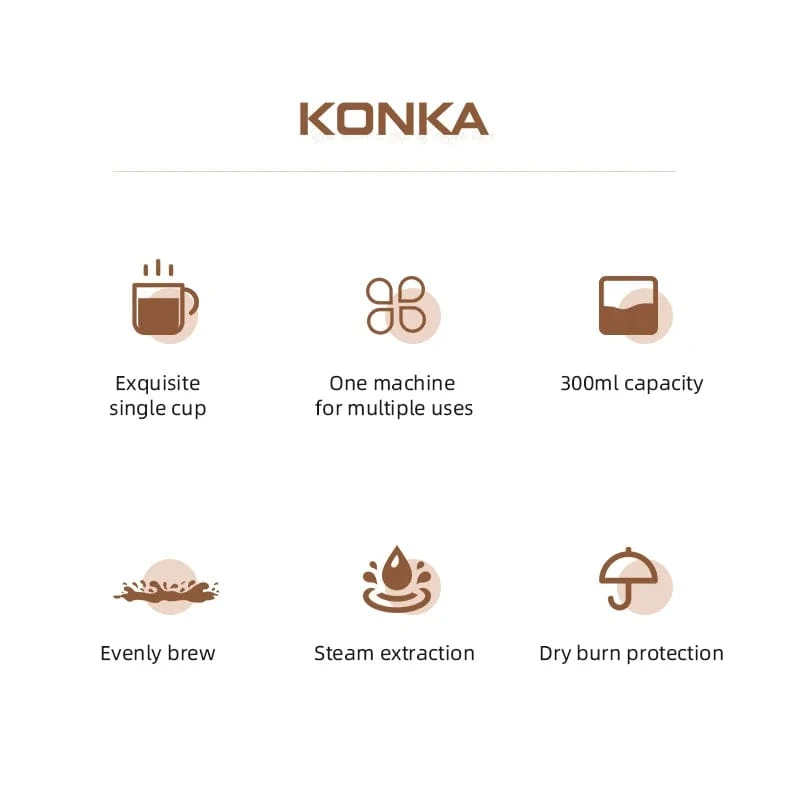Mini Elektrische Filterkaffeemaschine Amerikanische Filterkaffeemaschine Ein-Knopf-Bedienung Kaffeemaschine Kaffee-Tools