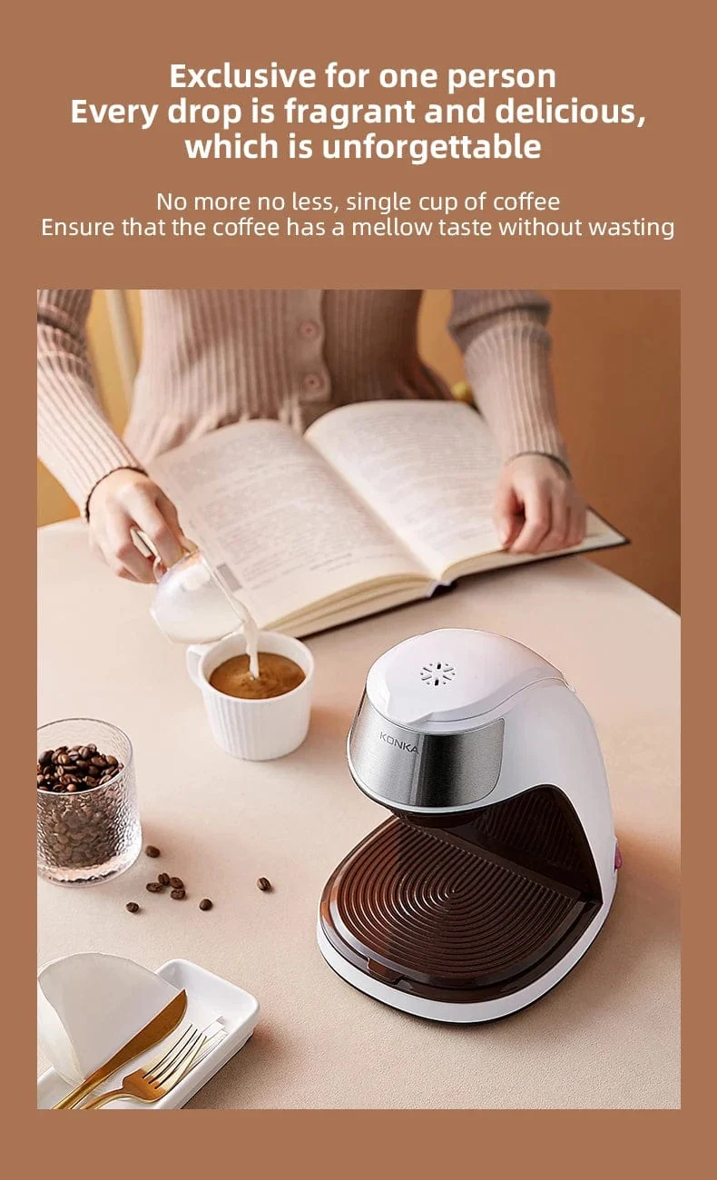 Mini Elektrische Filterkaffeemaschine Amerikanische Filterkaffeemaschine Ein-Knopf-Bedienung Kaffeemaschine Kaffee-Tools