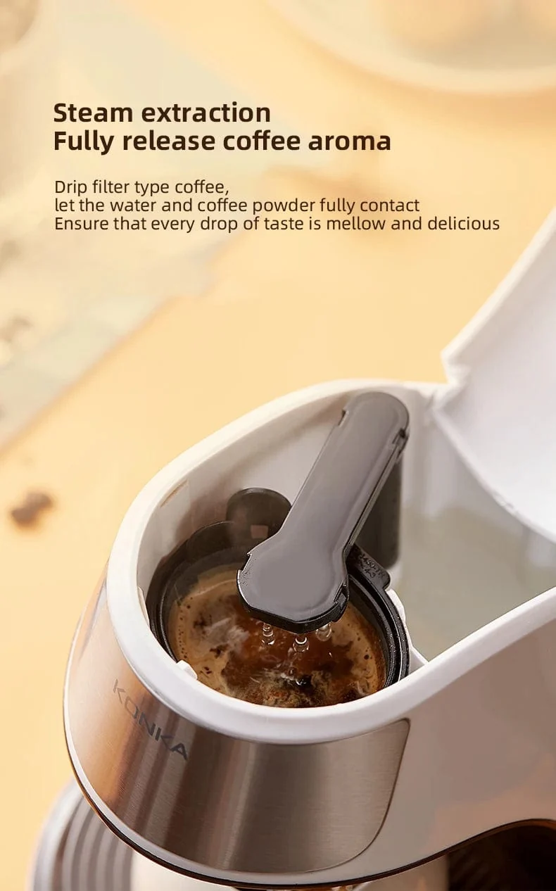 Mini Elektrische Filterkaffeemaschine Amerikanische Filterkaffeemaschine Ein-Knopf-Bedienung Kaffeemaschine Kaffee-Tools