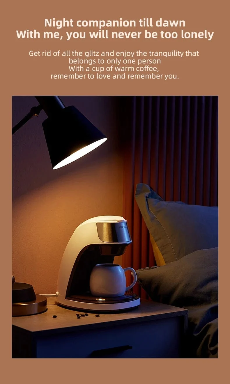 Mini Elektrische Filterkaffeemaschine Amerikanische Filterkaffeemaschine Ein-Knopf-Bedienung Kaffeemaschine Kaffee-Tools