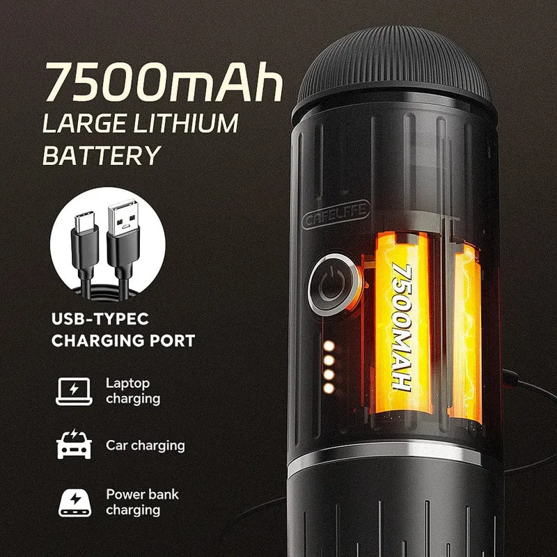Cafelffe Outdoor-Kombination, kabellose elektrische tragbare Espressomaschine, Kaffeegeschenk, Camping, Wandern, Reisetasche, Cafetera