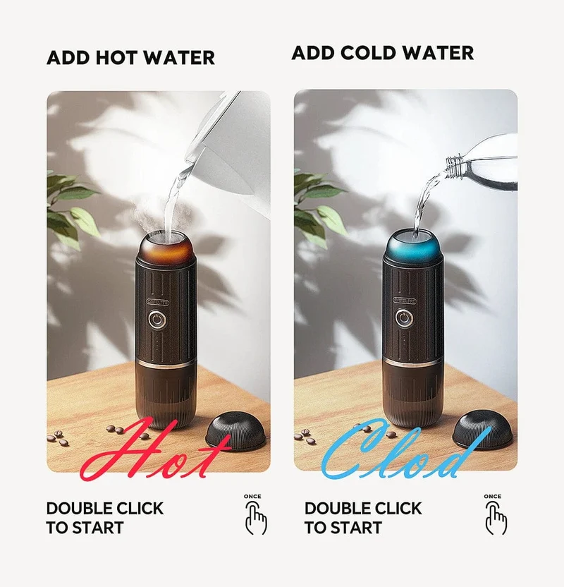 Cafelffe Outdoor-Kombination, kabellose elektrische tragbare Espressomaschine, Kaffeegeschenk, Camping, Wandern, Reisetasche, Cafetera