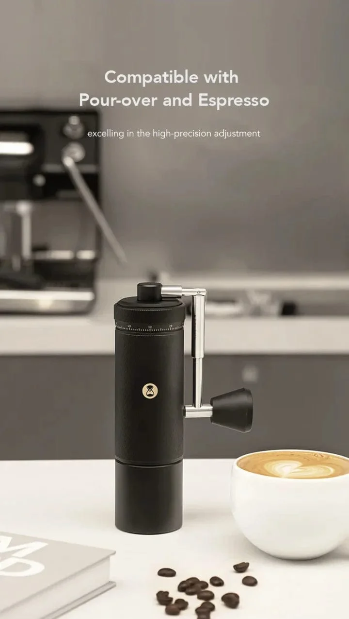 TIMEMORE Chestnut S3 Manuelle Kaffeemühle, Espressomühle aus Edelstahl mit konischem Mahlwerk für Camping und Reisen